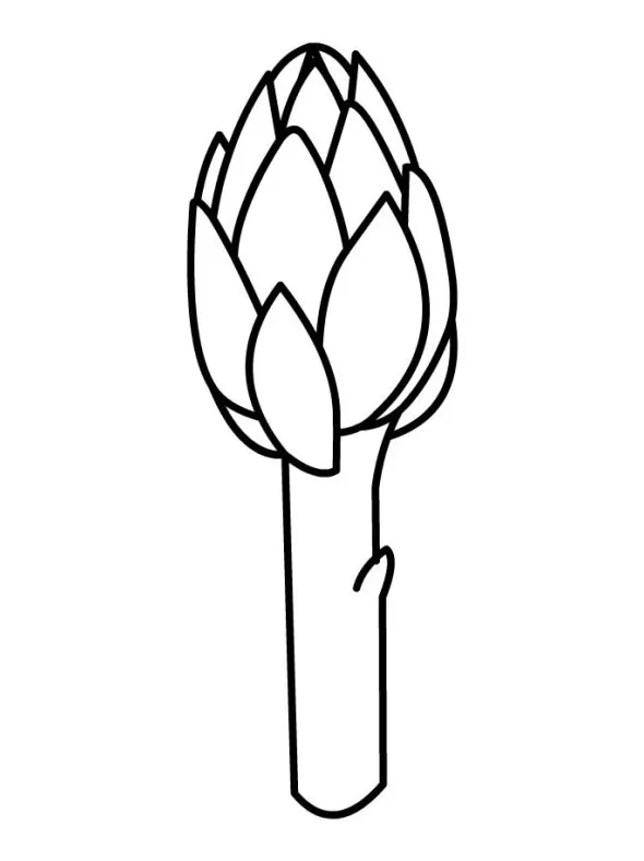 Artichoke vegetable coloring page