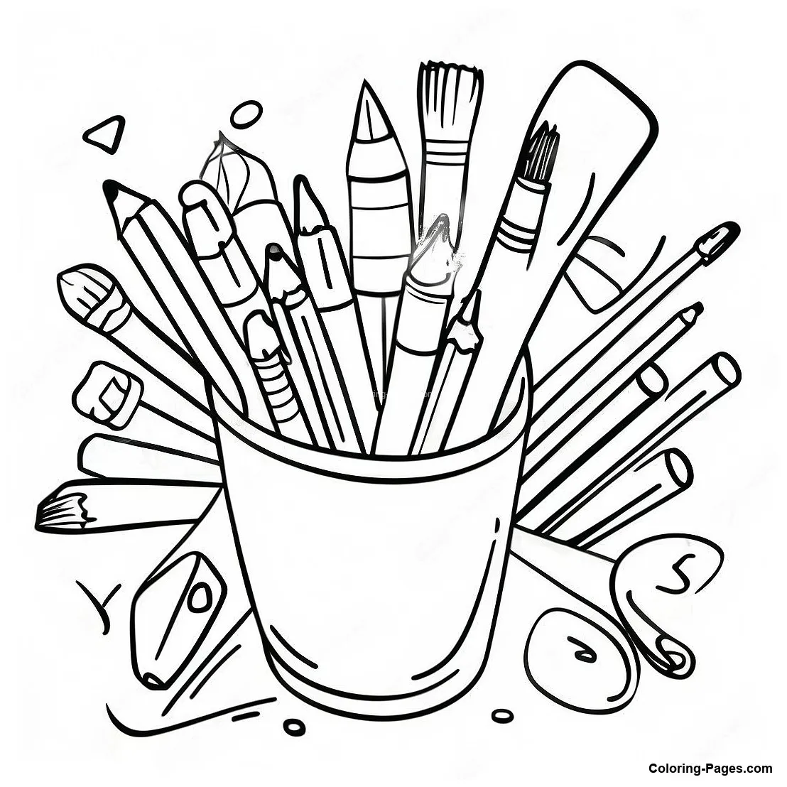 Creative k-12 art supplies coloring page coloring-pages