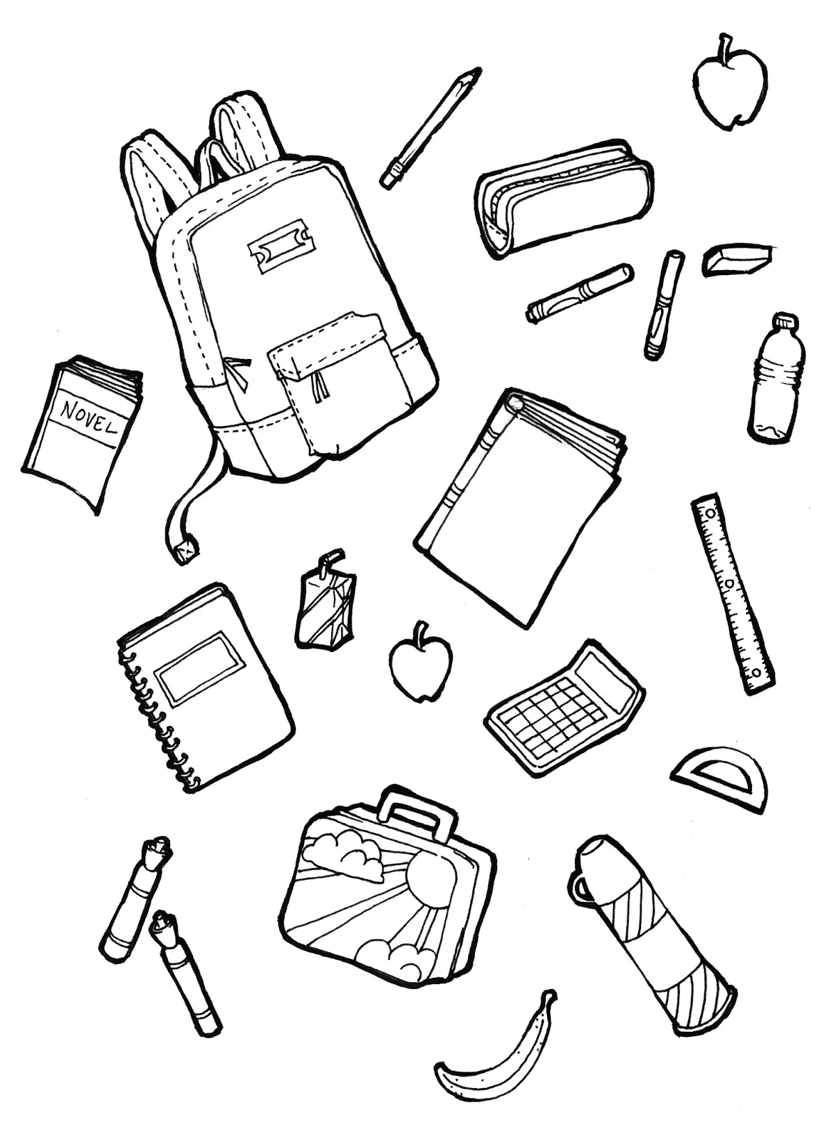 Art supplies coloring pages at getcolorings free printable
