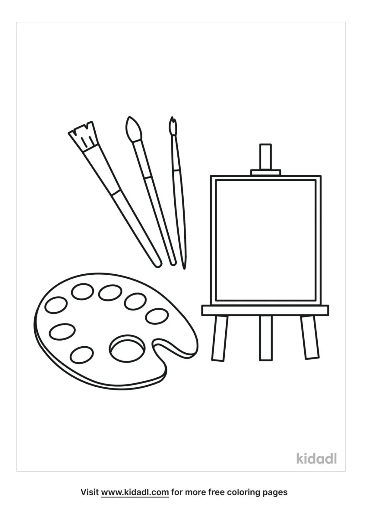 Art supplies coloring pages coloring pages