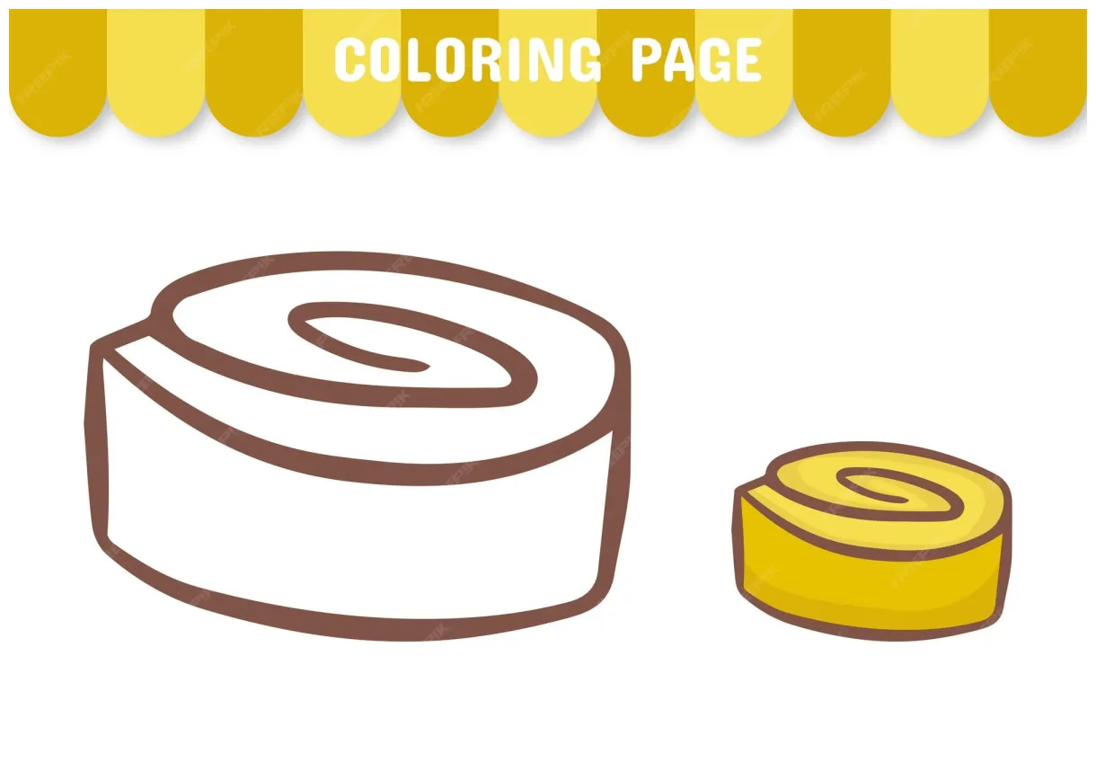 Premium vector coloring page of asian food worksheet for children