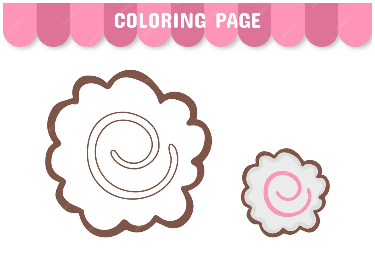 Premium vector coloring page of asian food worksheet for children