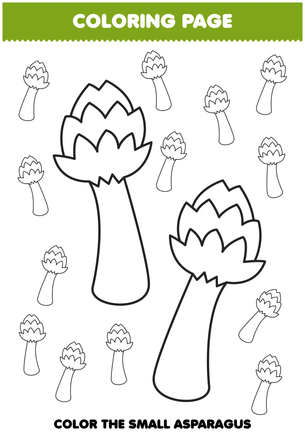 Asparagus coloring page