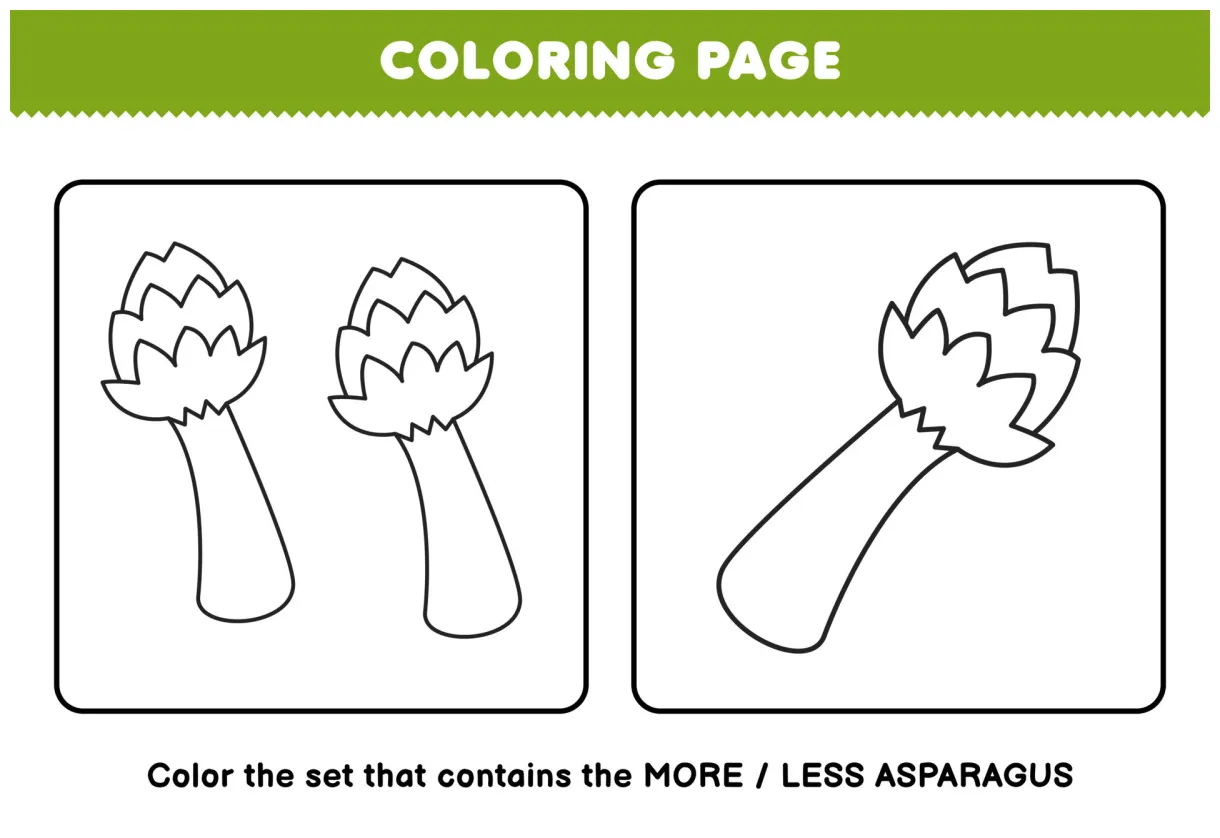 Asparagus coloring page