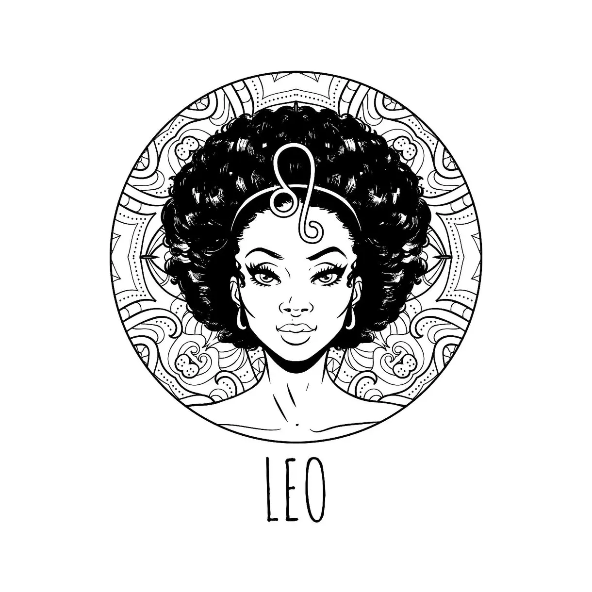 Astrology zodiac sign coloring pages