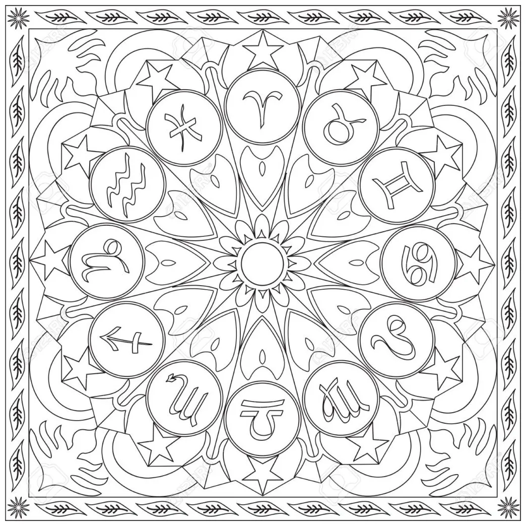Astrology coloring pages at getcolorings free printable colorings