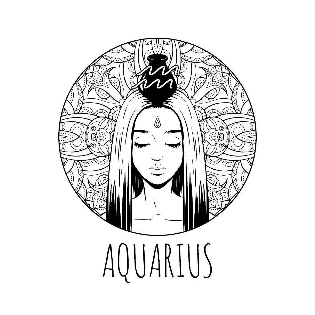 Astrology zodiac sign coloring pages