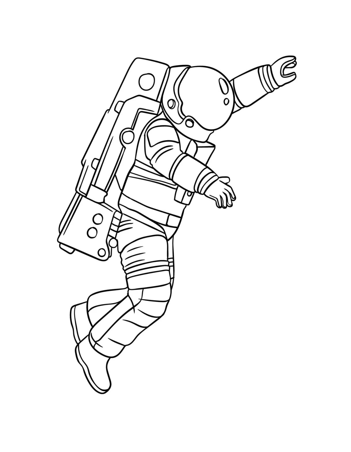 Astronaut Isolated Coloring Page for Kids 13801464 Vector Art at Vecteezy