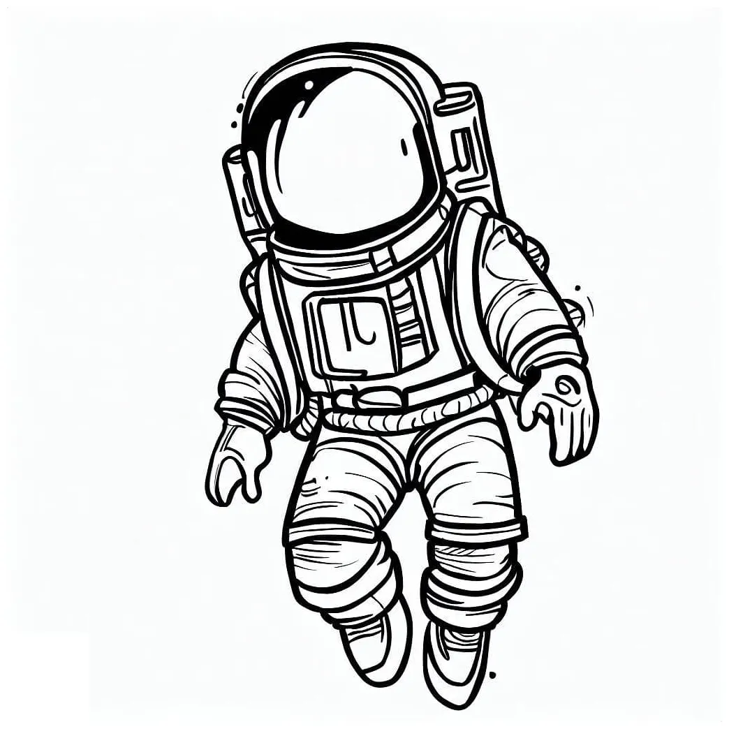 An Astronaut coloring page - Download, Print or Color Online for Free