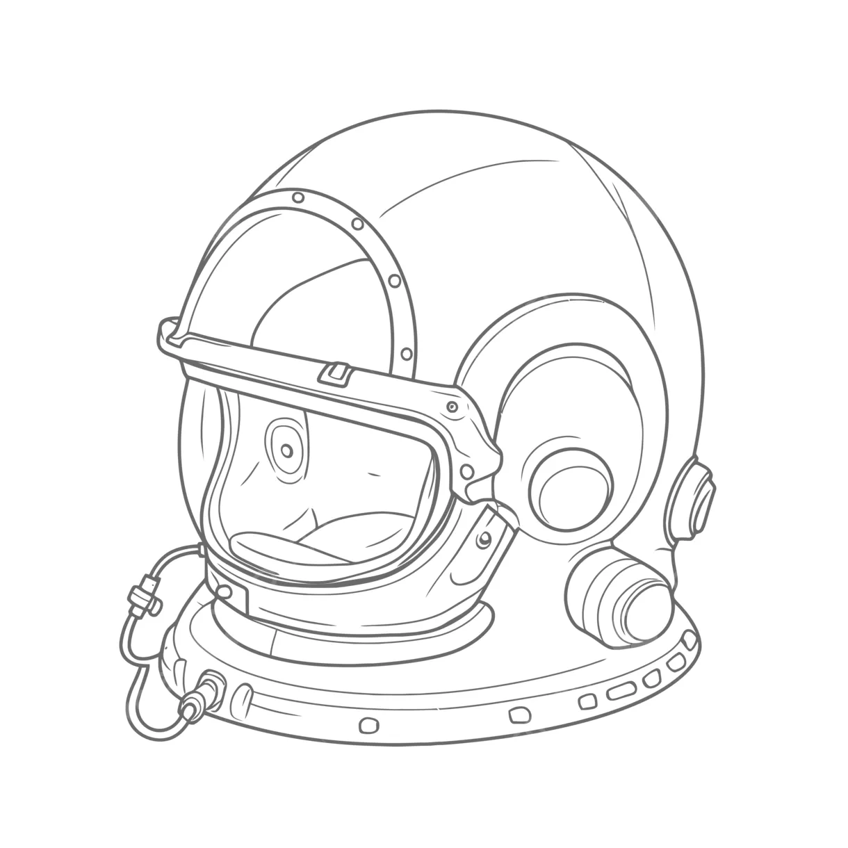 Astronaut Helmet Coloring Page Astronaut Man On Space Coloring Page