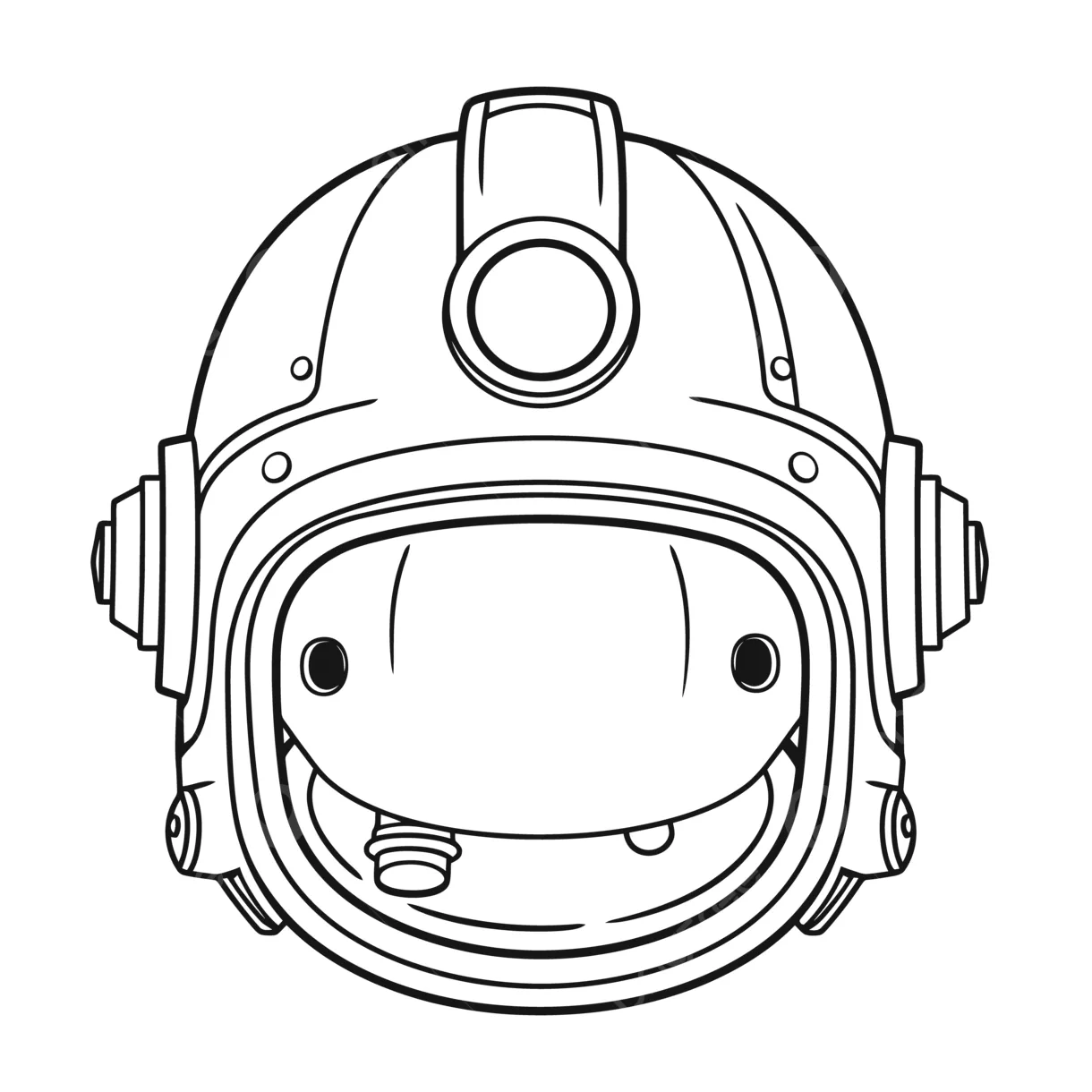 Astronaut man on space coloring page