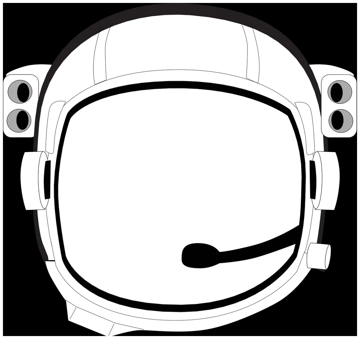 Astronaut man on space coloring page