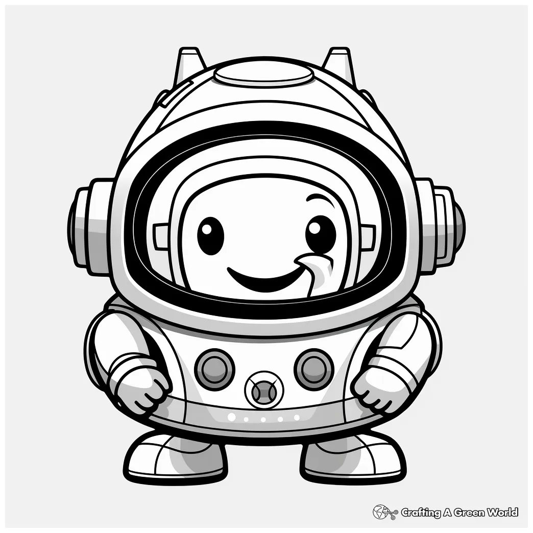 Astronaut Helmet Coloring Pages - Free & Printable!