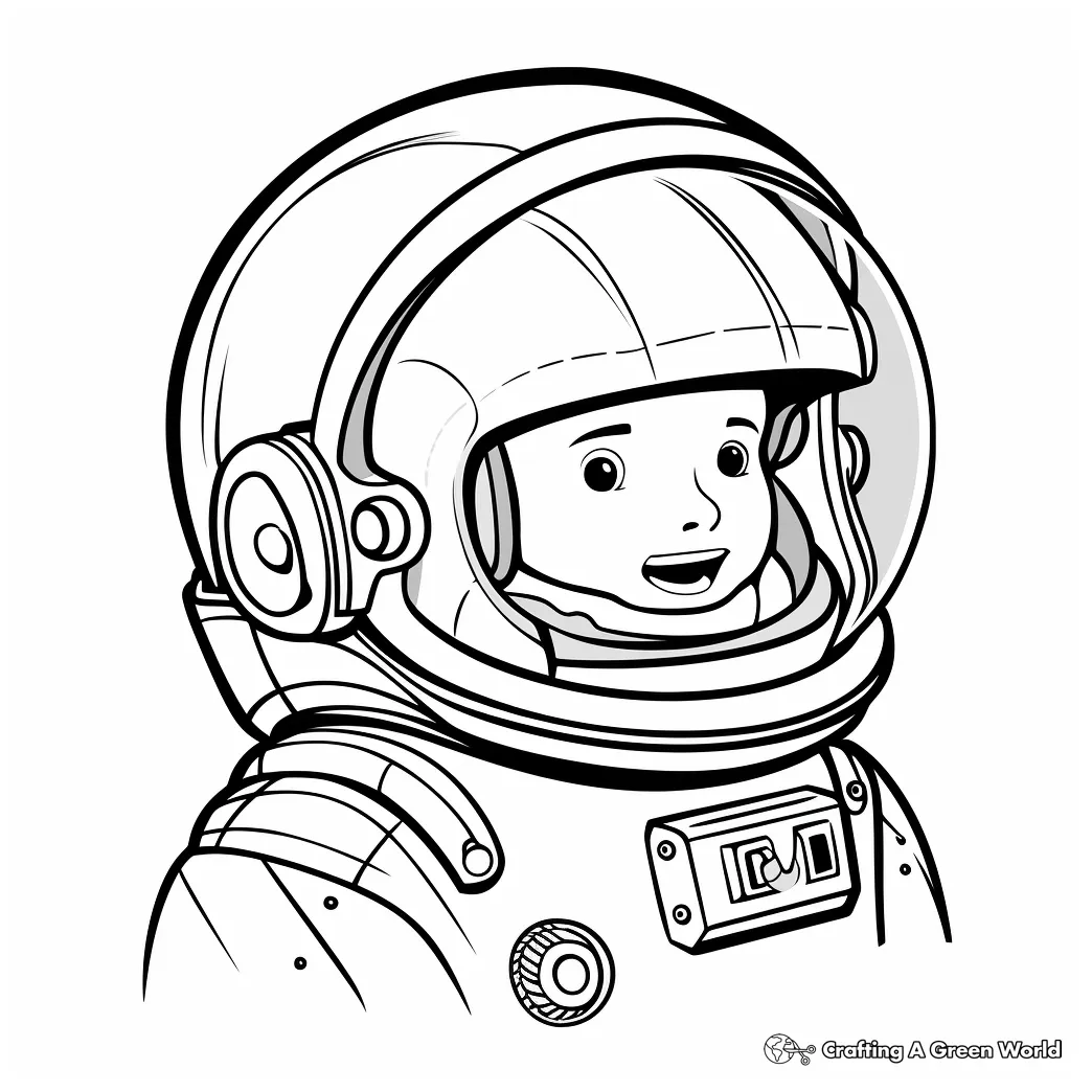 Astronaut Helmet Coloring Page 20 Astronaut Coloring Pages (Free PDF