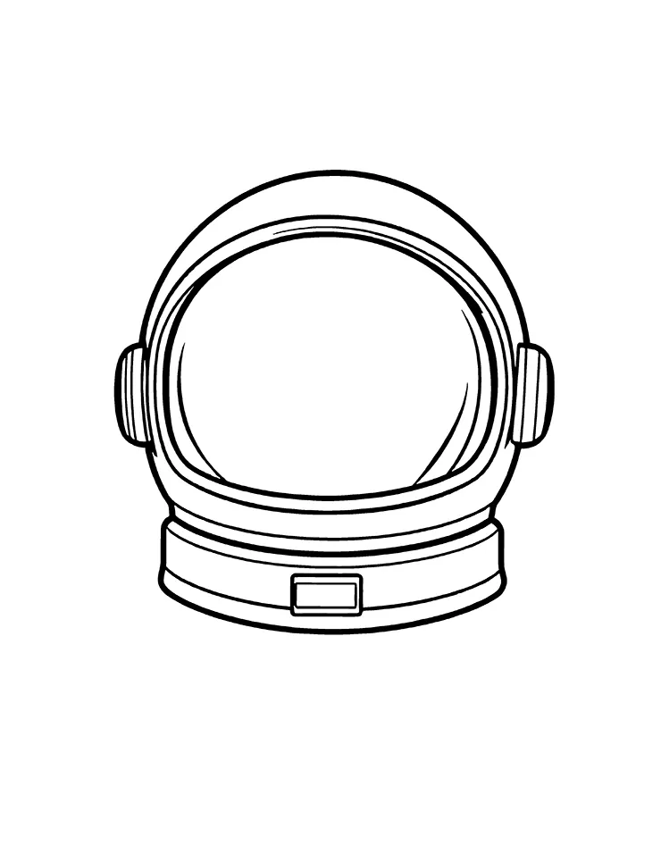 Astronaut helmet coloring page
