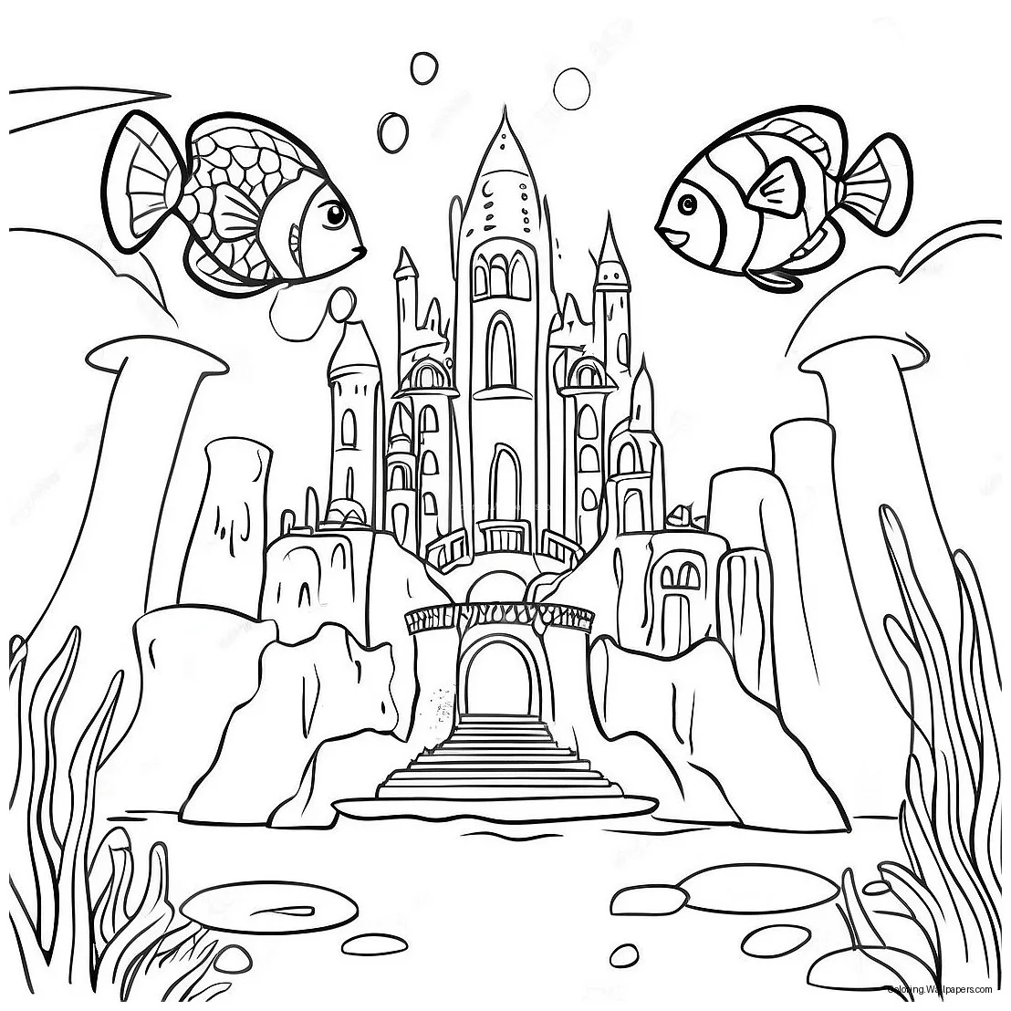 Atlantis underwater city coloring page 72194-57153