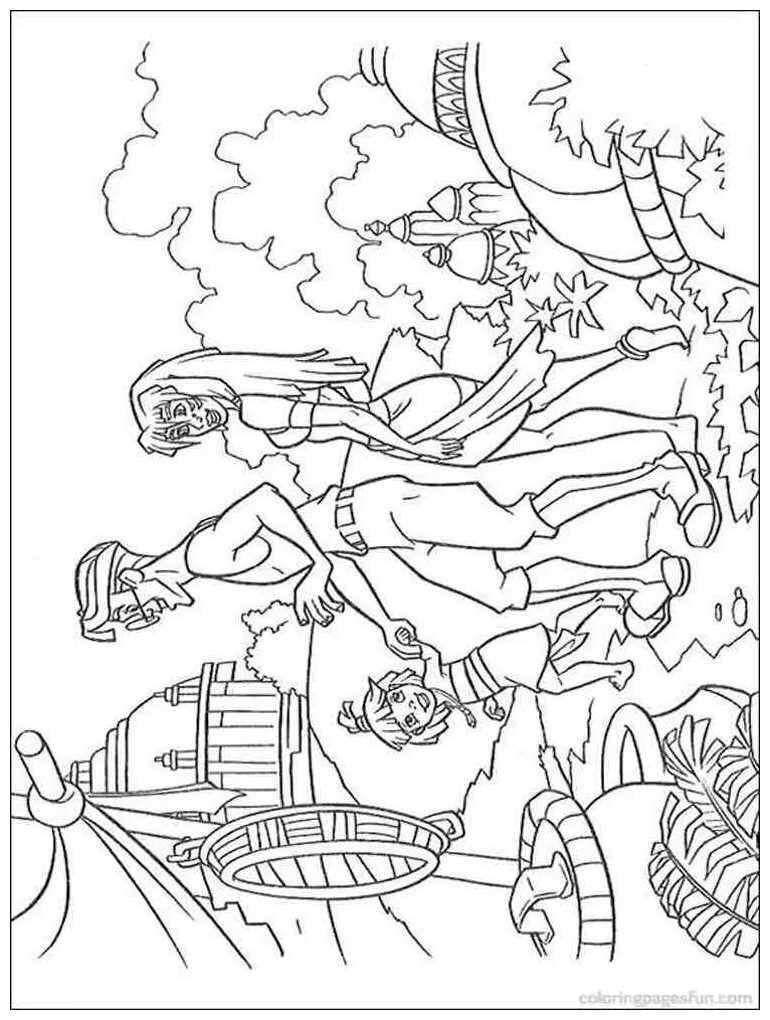 Cartoon atlantis coloring page