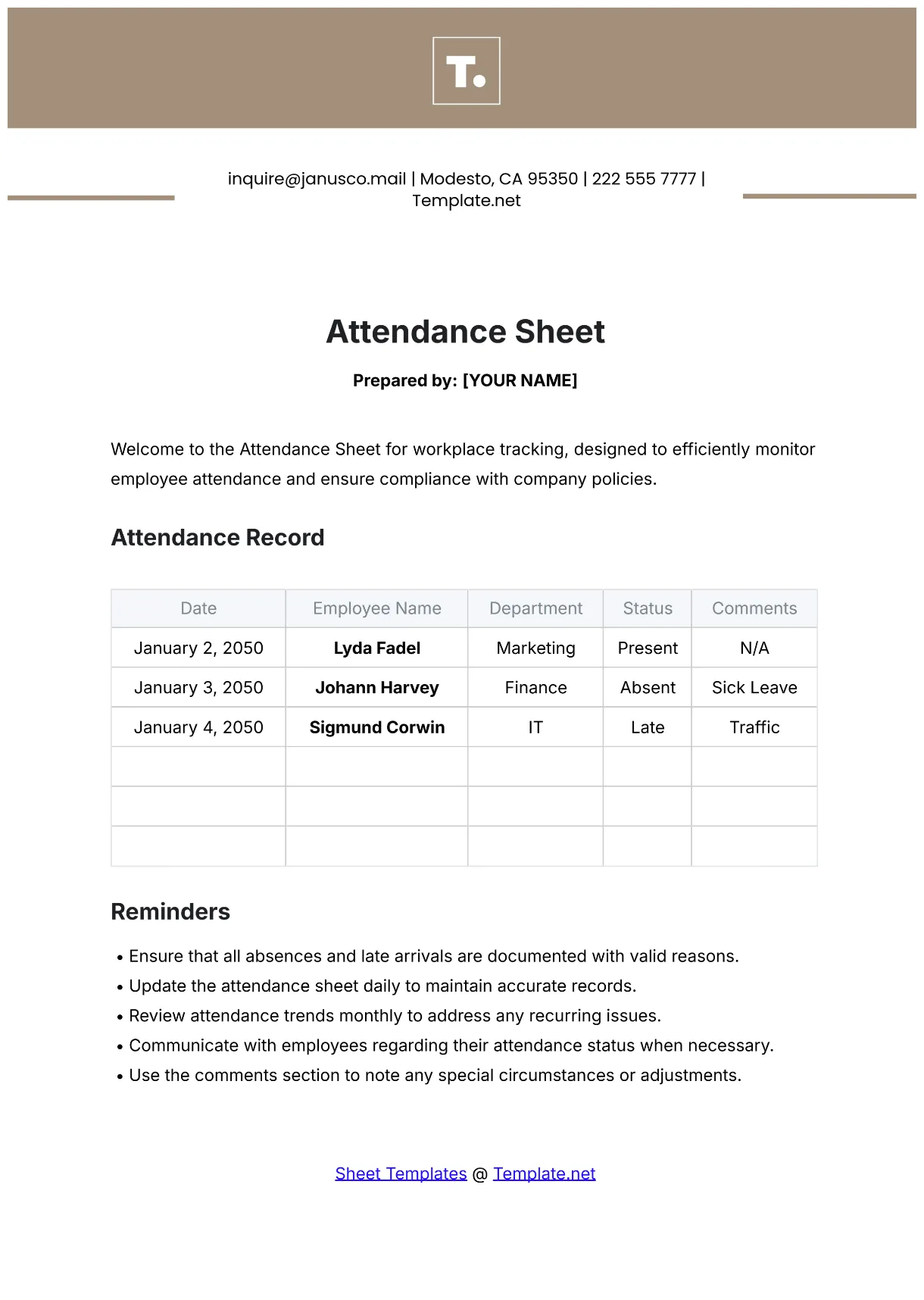 Free templates, editable and printable