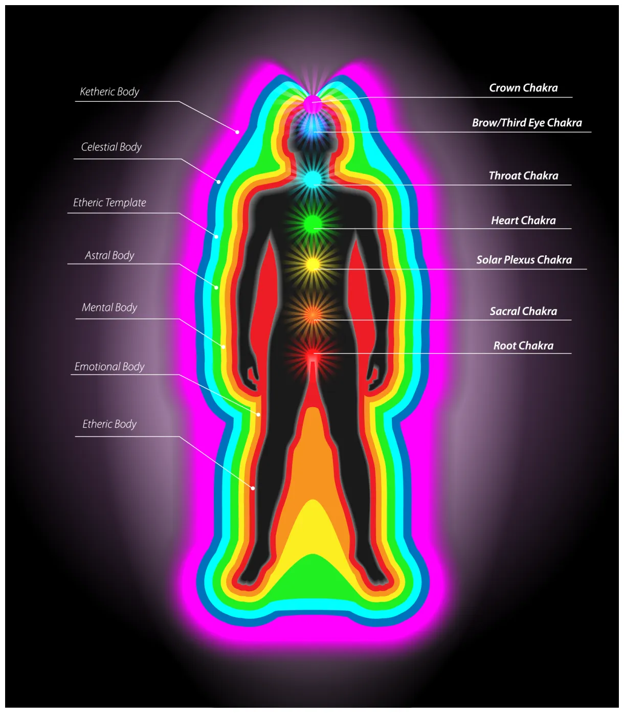 Spiritual Colors: The Difference Between Auras and Chakras | Color Meanings