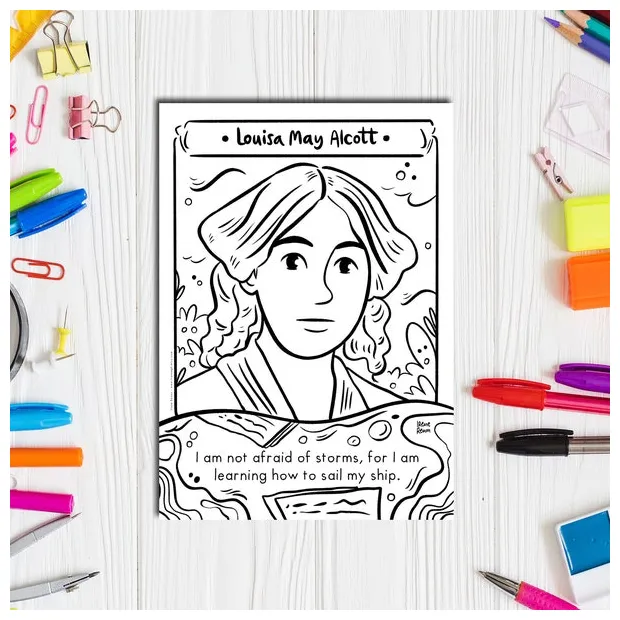 Writer coloring page etsy