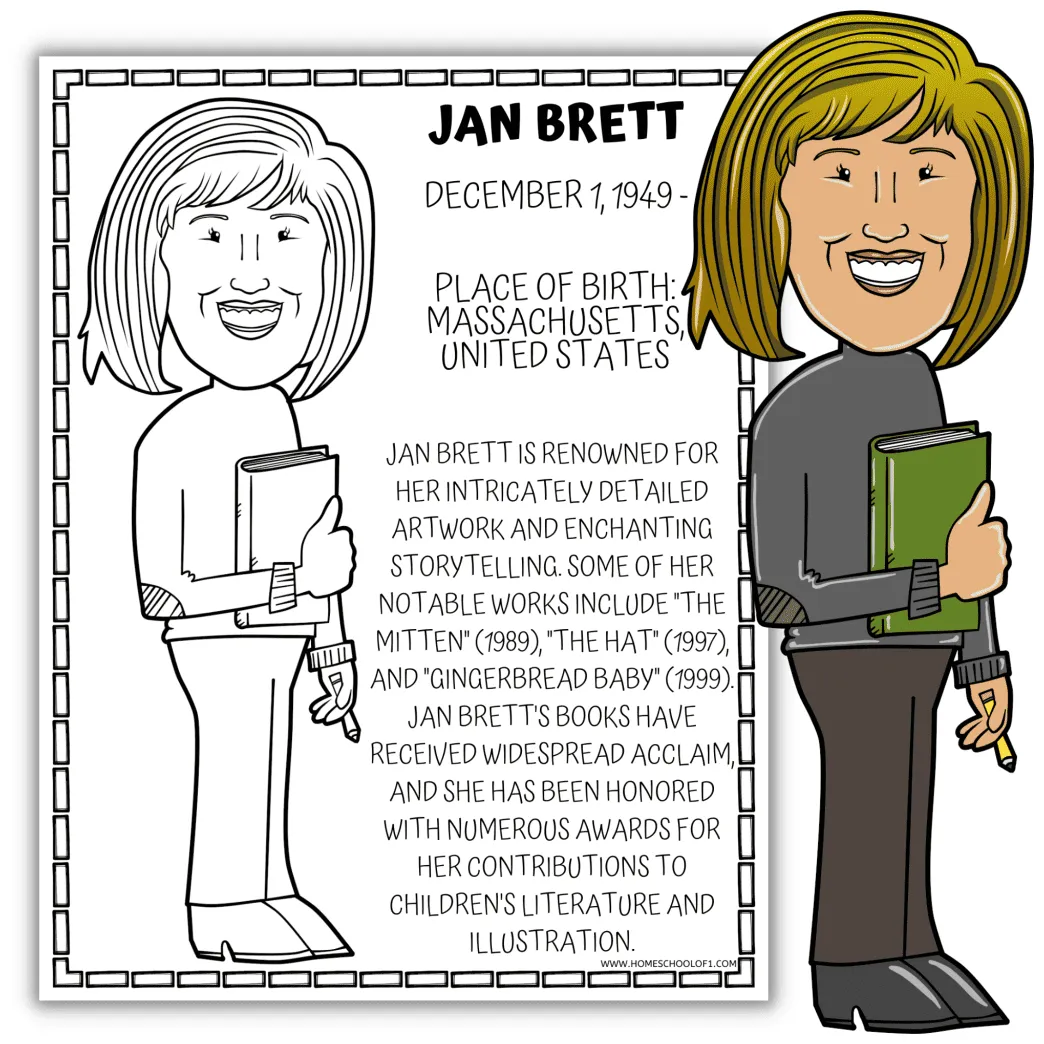 S 21 famous children’s authors to color