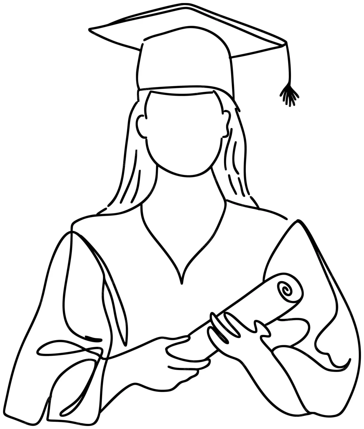 Premium vector hand drawn kawaii coloring book illustration