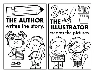 Author illustrator worksheet/coloring page by lacey librarian tpt