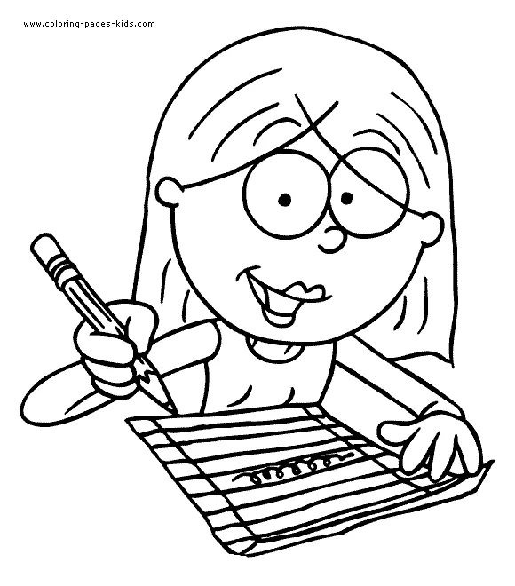 Writer coloring page coloring pages