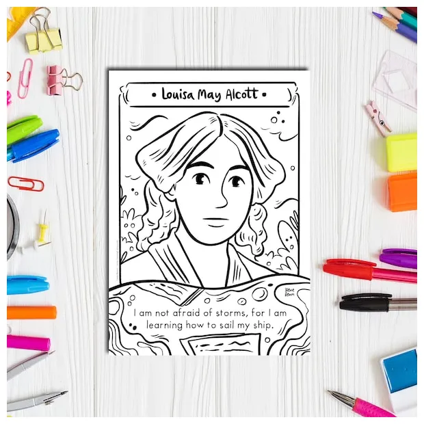 Writer coloring page etsy