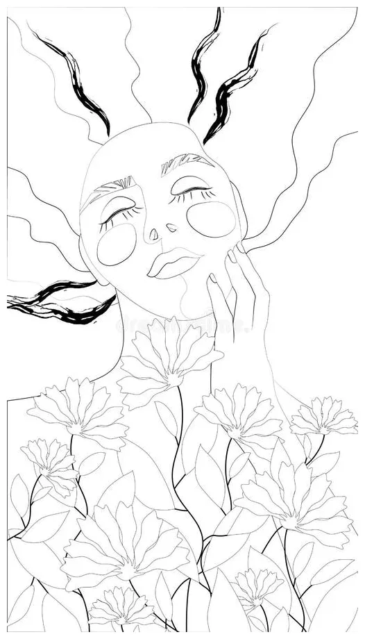 Author`s illustration. portrait in the author`s style. stock vector