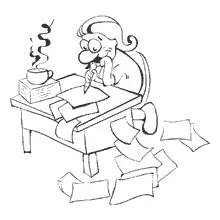 Writing coloring page