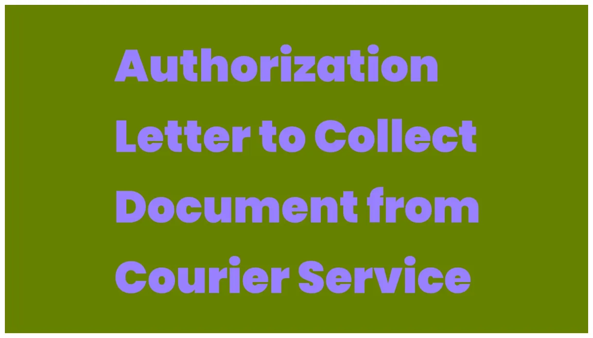 From courier service write a