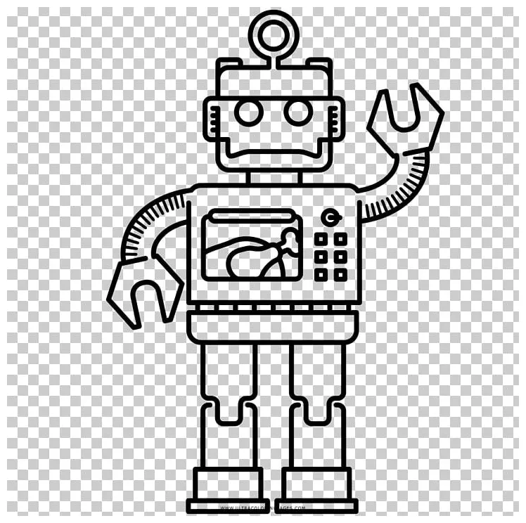 Robot coloring book drawing automaton png, clipart, angle, area