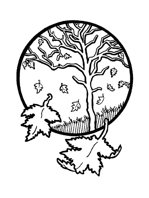 Kids-n-fun coloring page autumn autumn
