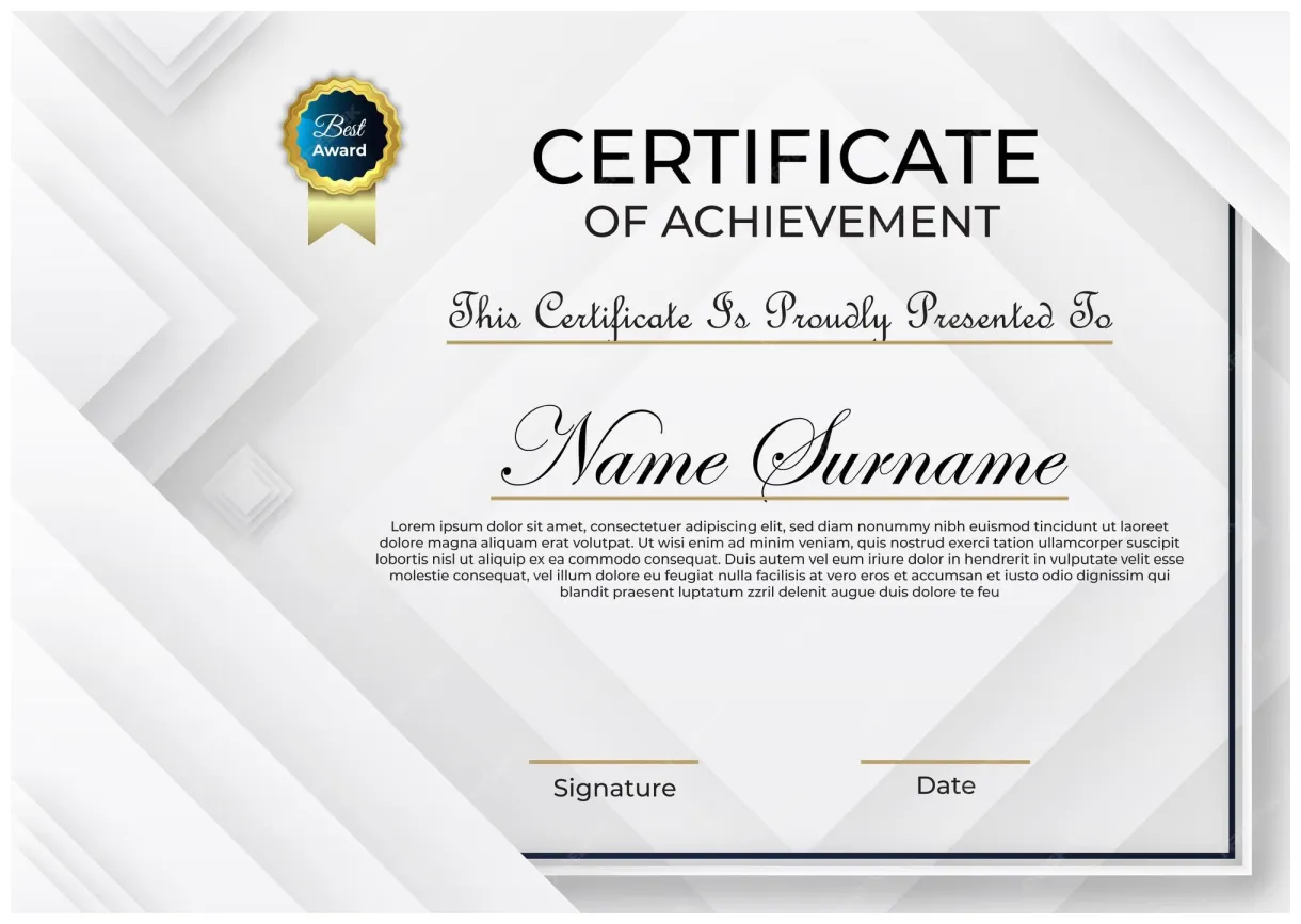 Premium vector certificate award