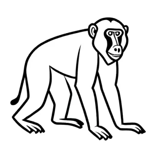 100+ baboon coloring pages for free • lulu pages