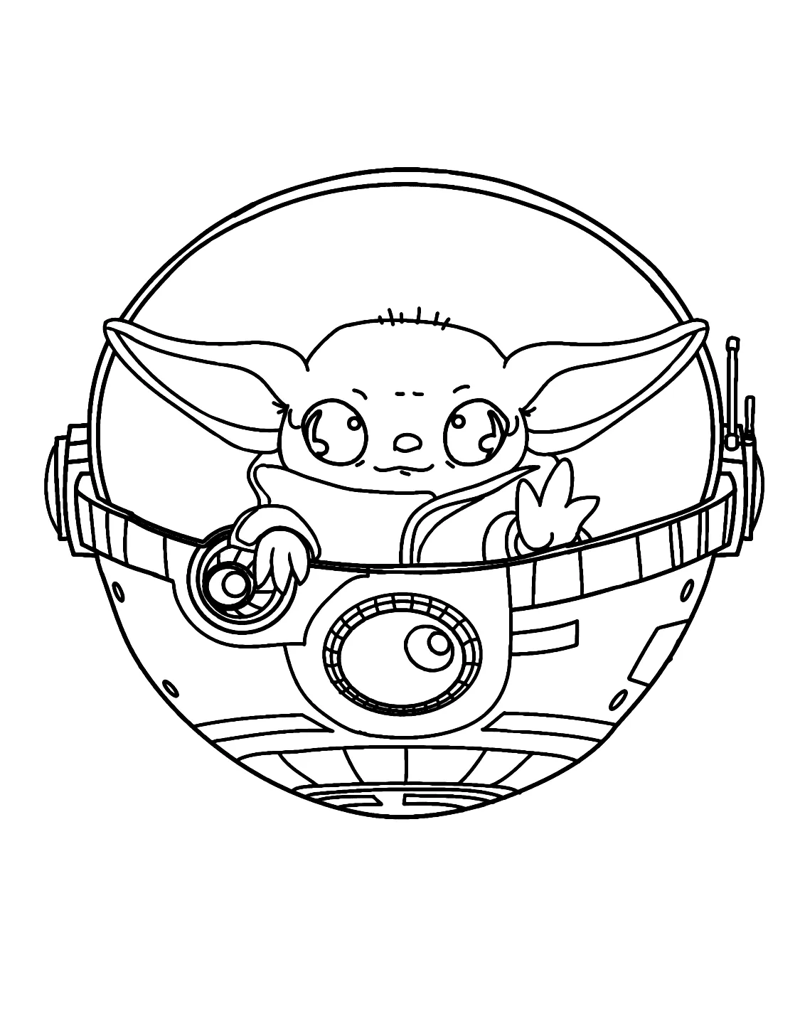 Baby Yoda Coloring Pages – Printable Coloring Pages. FREE