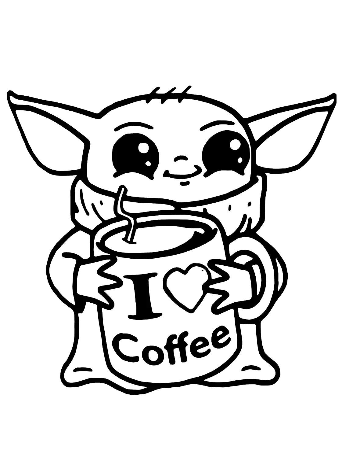 80 Baby Yoda Coloring Pages - ColoringPagesOnly.com