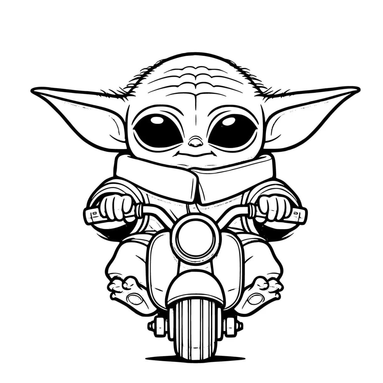 Baby Yoda 3 coloring page - Download, Print or Color Online for Free