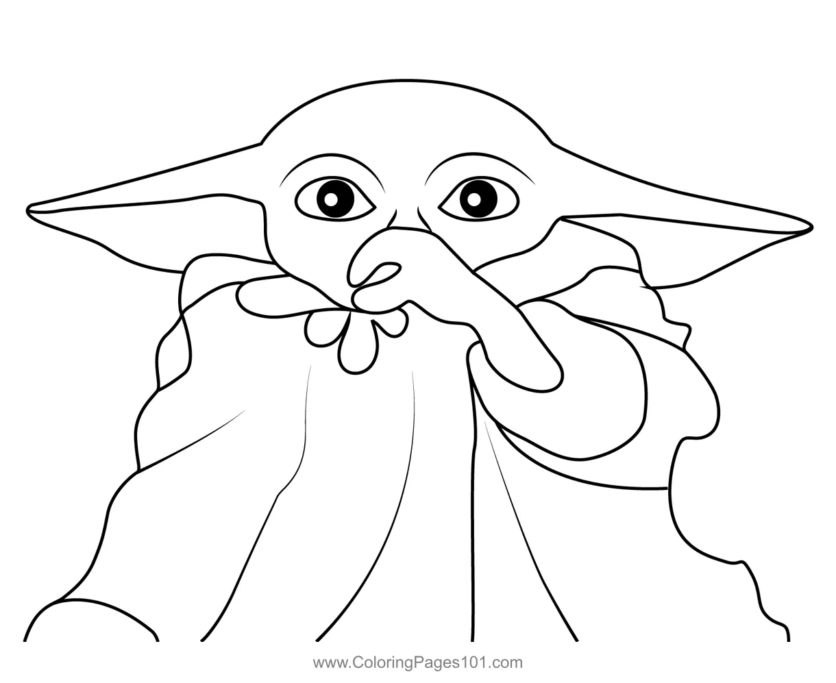 Baby Yoda 10 Coloring Page for Kids - Free Baby Yoda Printable Coloring
