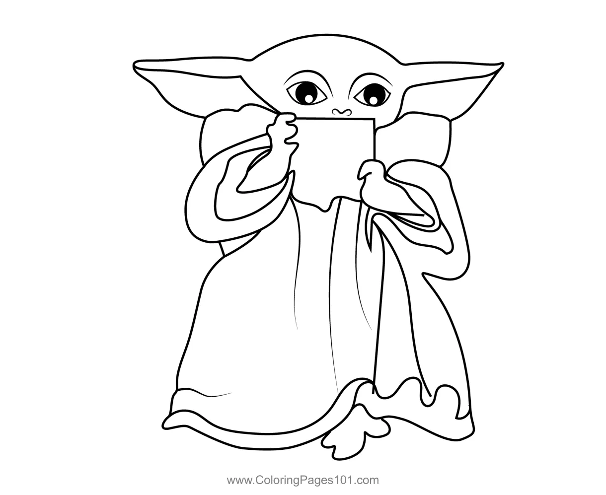 Baby Yoda 8 Coloring Page for Kids - Free Baby Yoda Printable Coloring