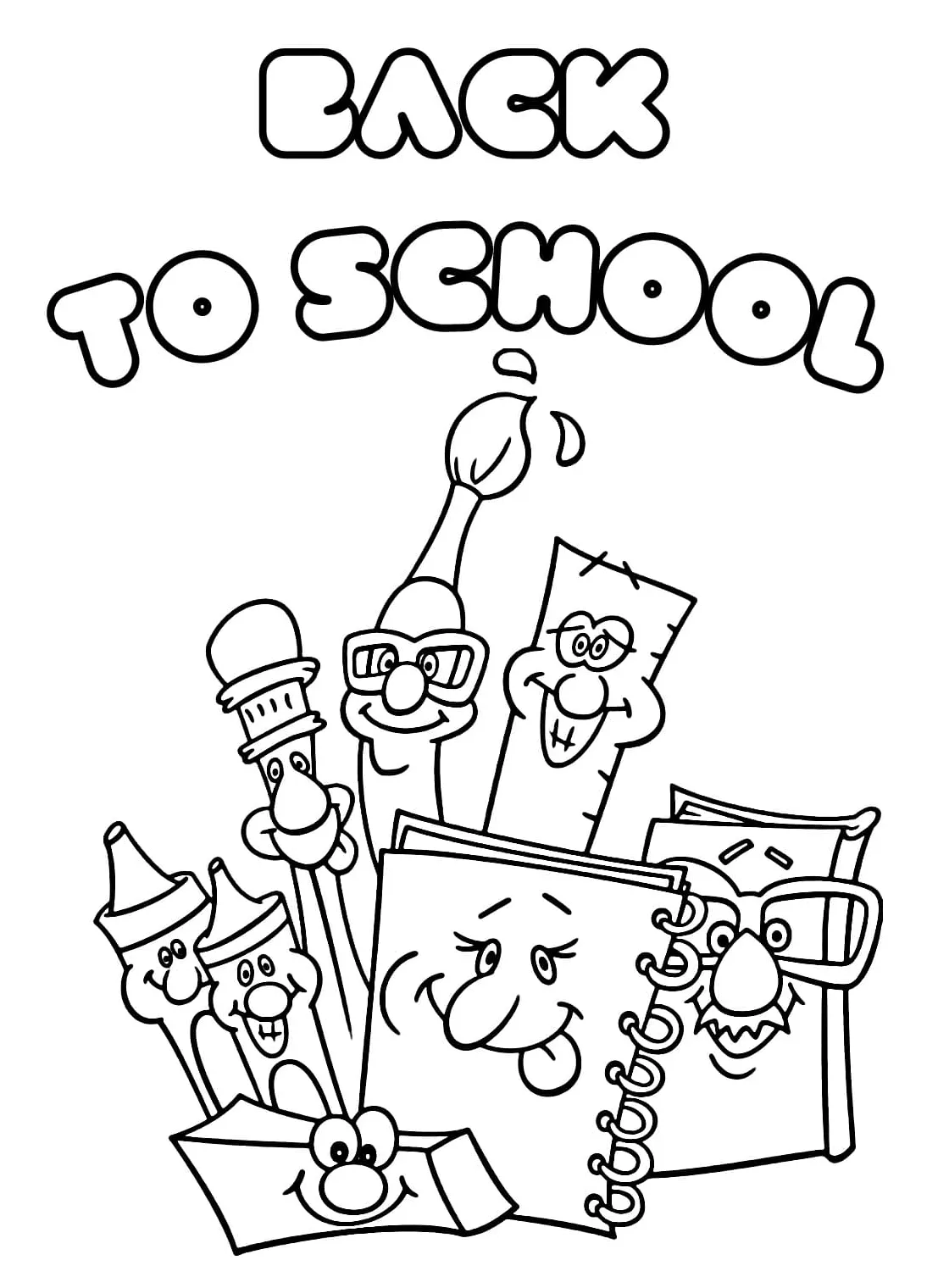 Back to school to color coloring page download, print or color online