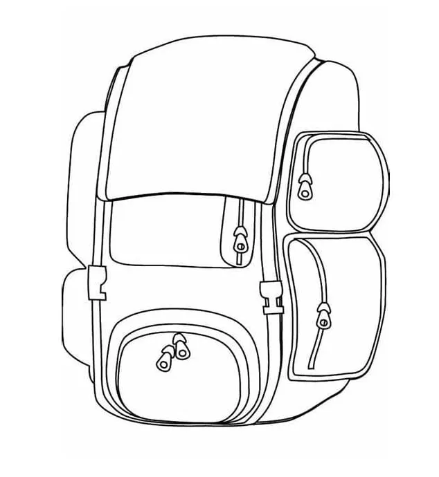 Backpack coloring page download, print or color online for free