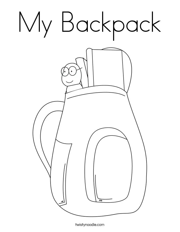 My backpack coloring page twisty noodle