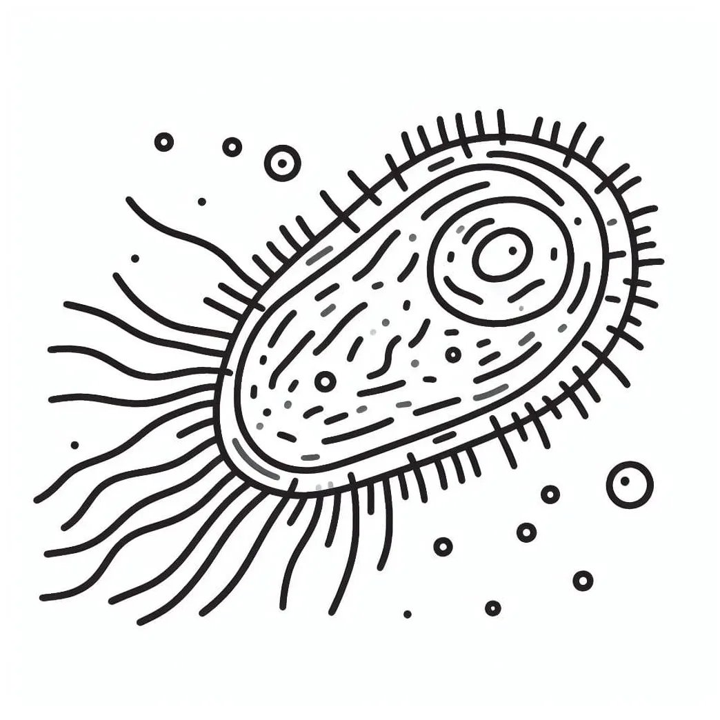 Bacteria coloring page download, print or color online for free