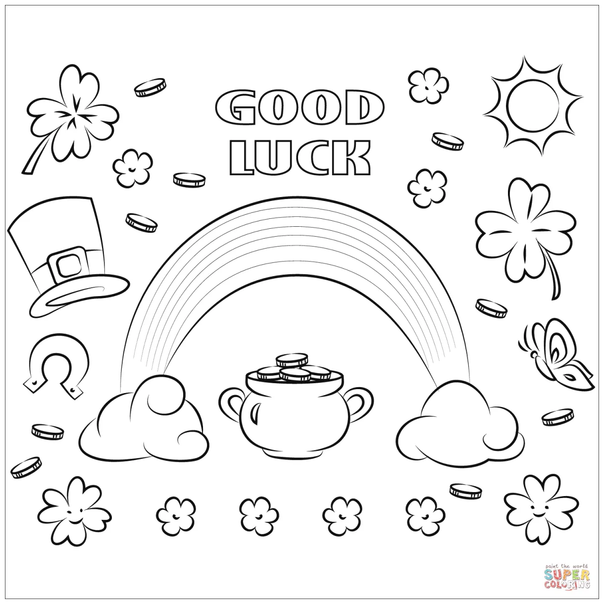 Coloring page good luck charms coloring pages