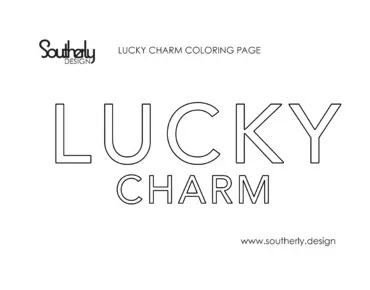 Lucky charm coloring page by southerly design tpt