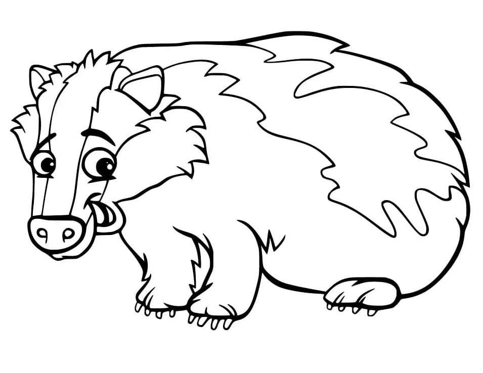 Badger coloring page