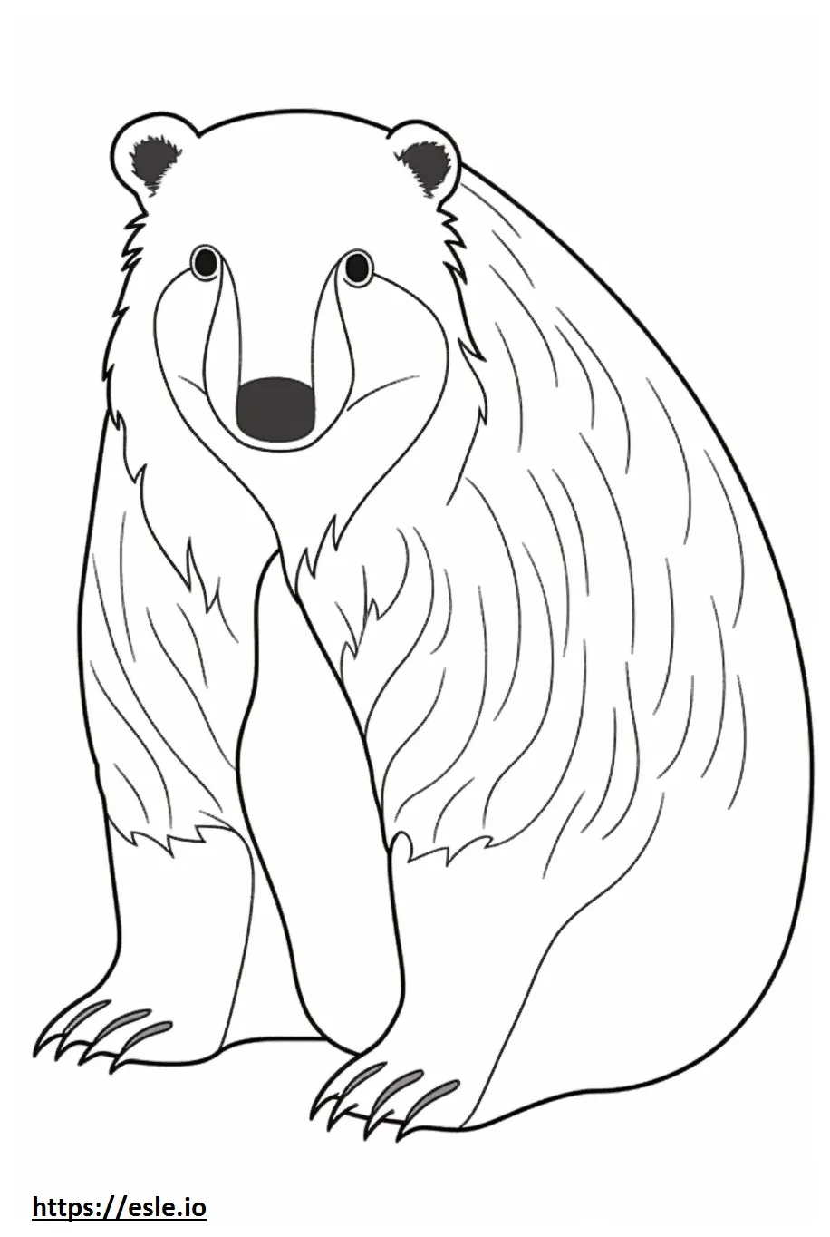 Badger friendly coloring page