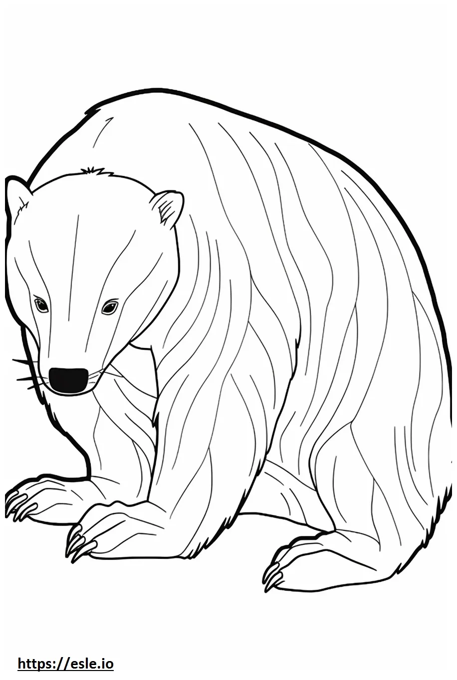 Badger friendly coloring page